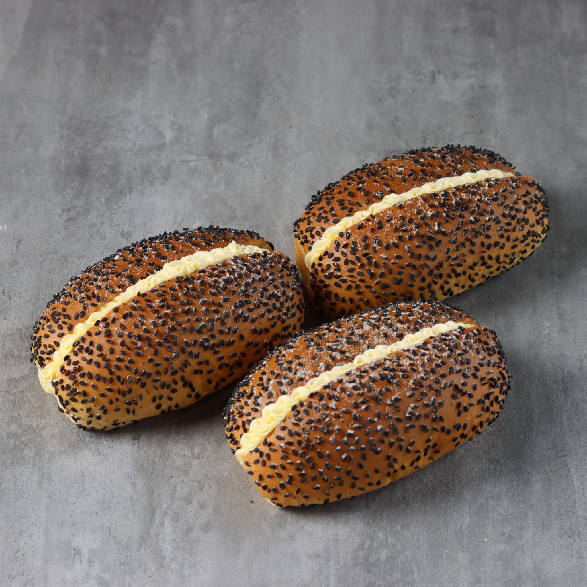 Sesame Cream Bun Lavender Bakery